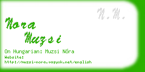 nora muzsi business card