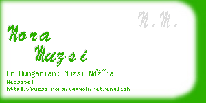 nora muzsi business card